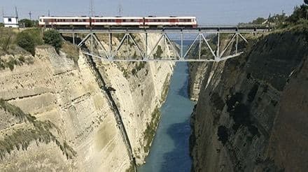 Canal de Corinto en barco