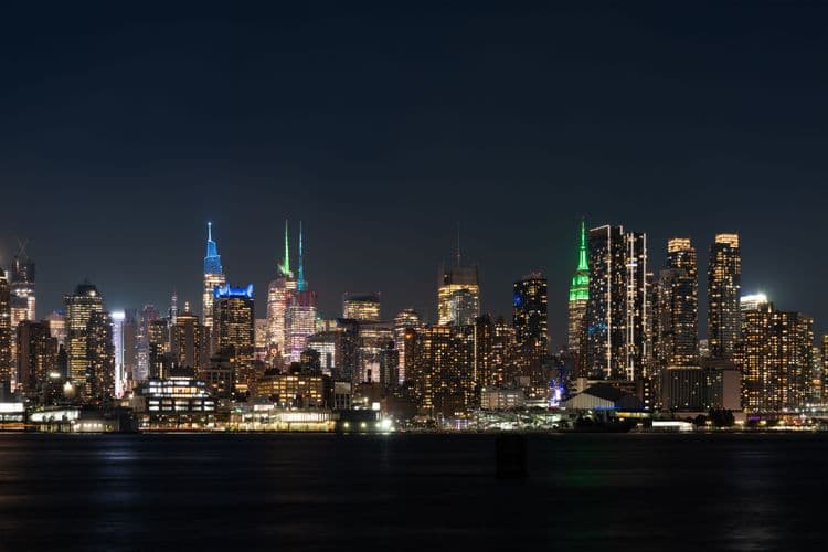 City Lights & Empire State Building by Evening