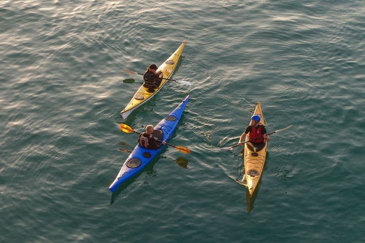 Kayaking with Silversea Expedition team