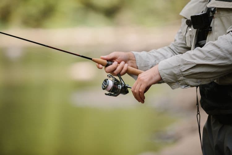 Pesca en la naturaleza y almuerzo en fogatas
